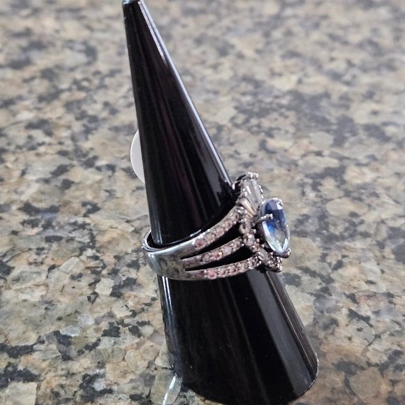 Bomb Party RBP6465 "Dazzling Lights" Azure Blue Bi Color Tourmaline Sz 6 - Picture 3 of 4